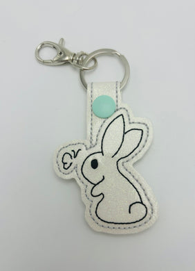 Bunny with a Butterfly Keychain