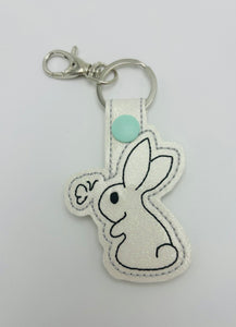 Bunny with a Butterfly Keychain