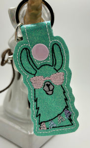 Llama Head Keychain