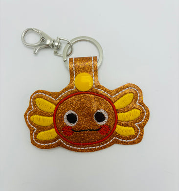 Axolotl Head Keychain