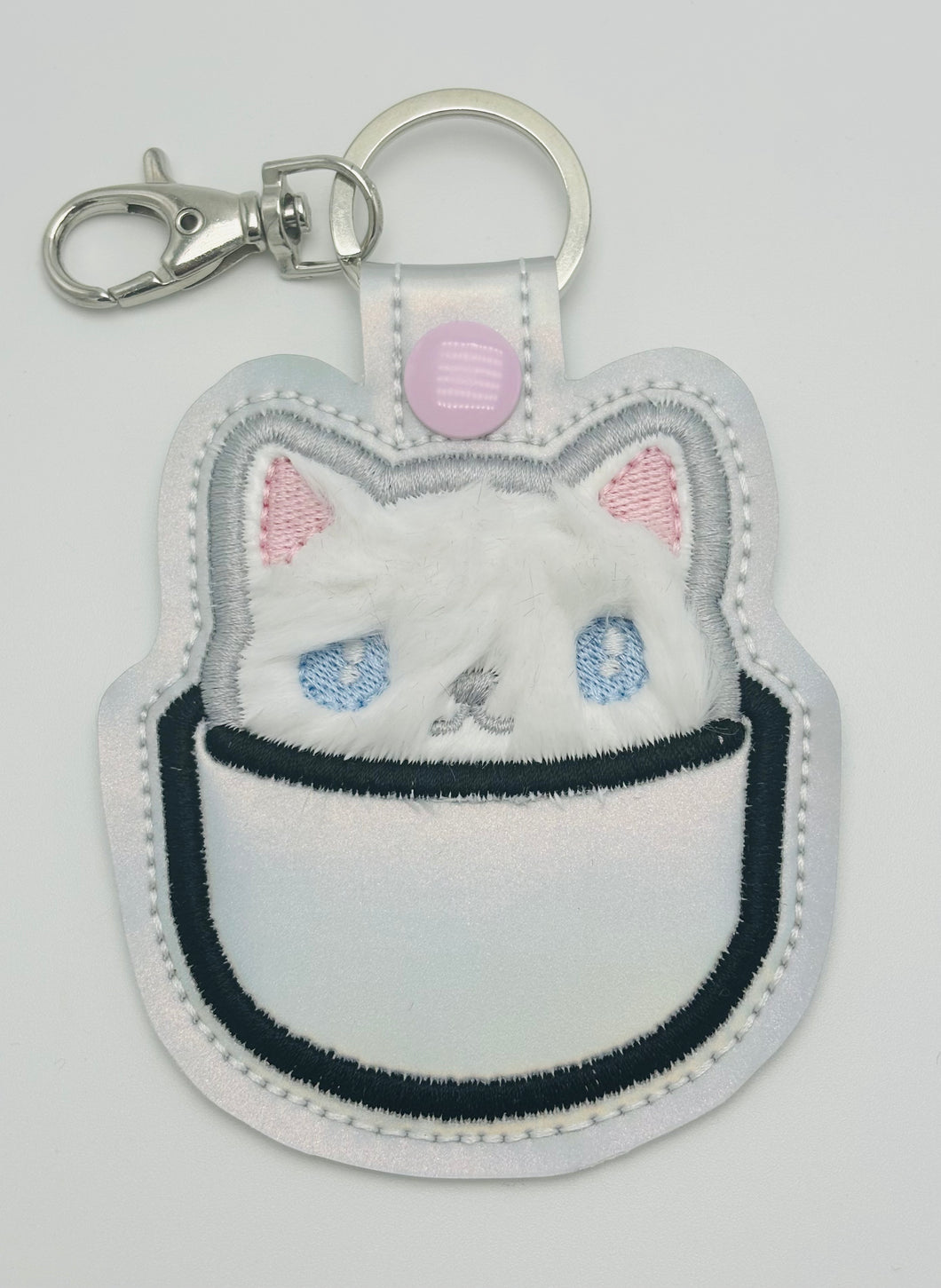 Kitty in a Cup Keychain