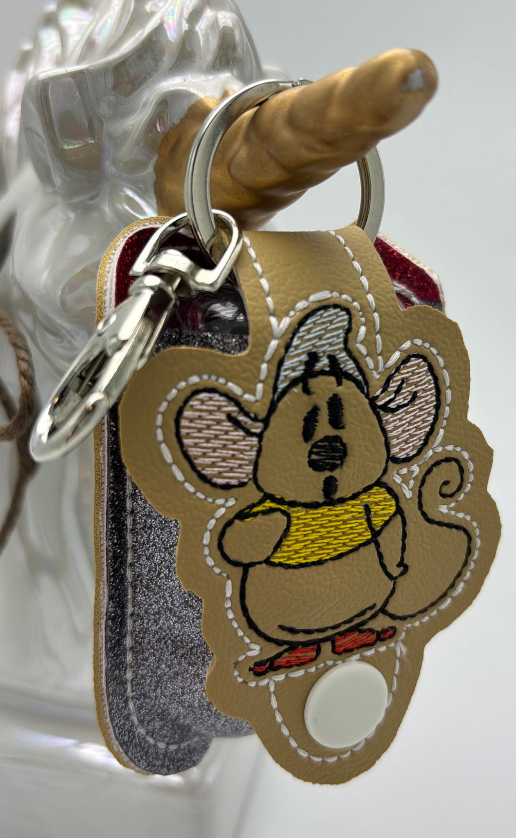 Gus Mouse 1 oz Sanitizer Holder Keychain