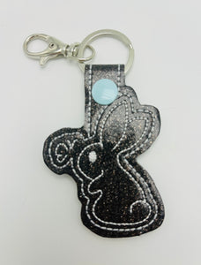 Bunny with a Butterfly Keychain