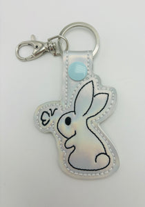 Bunny with a Butterfly Keychain