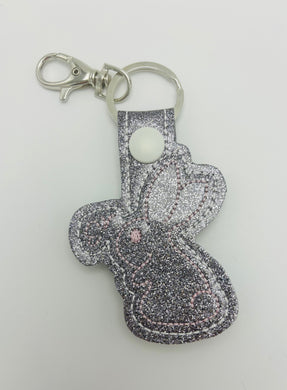 Bunny with a Butterfly Keychain