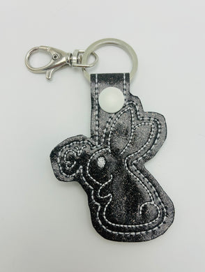 Bunny with a Butterfly Keychain