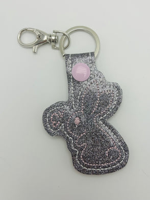 Bunny with a Butterfly Keychain